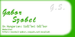 gabor szobel business card